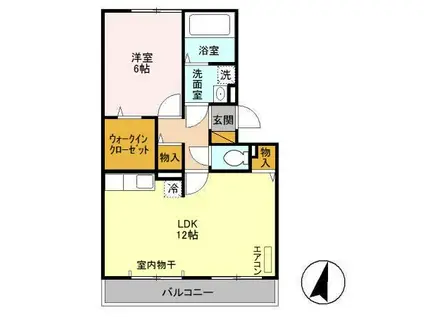 グランヴェルジェIII(1LDK/3階)の間取り写真