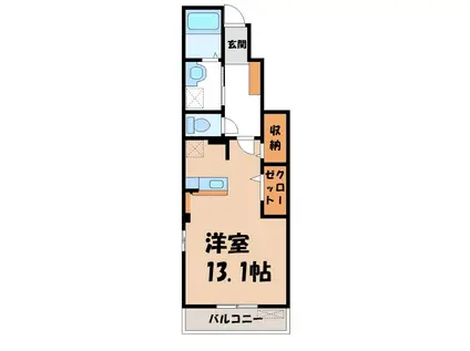 コスモメゾン II(1LDK/1階)の間取り写真