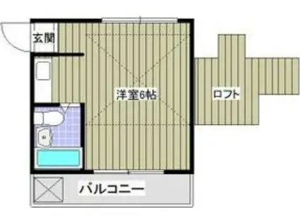 クラウンハイツ岩槻(ワンルーム/2階)の間取り写真