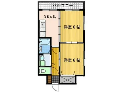 フォーサイト千歳(2DK/7階)の間取り写真