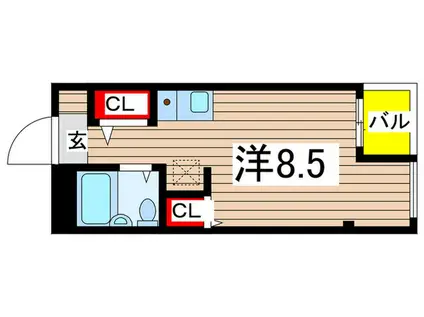 LE・VILLAGE日吉(ワンルーム/1階)の間取り写真