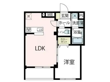 カーサ・ビオレッタ(1LDK/3階)の間取り写真