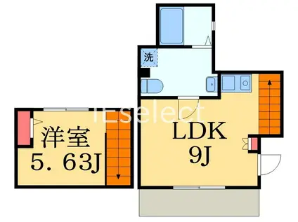 PSR矢作町(1LDK/3階)の間取り写真