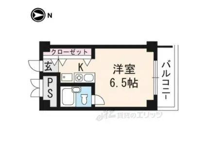 第2百合マンション(1K/4階)の間取り写真