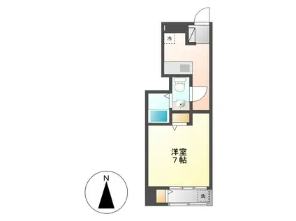 ビオラⅡ(1K/1階)の間取り写真