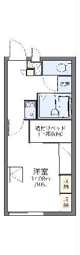 レオパレスみやび(1K/1階)の間取り写真