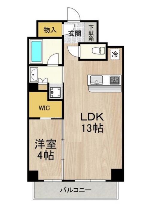 LEGALAND難波南(1LDK/3階)の間取り写真