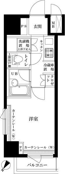 ルーブル豊島千石(1K/7階)の間取り写真
