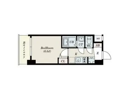 大阪難波NOAH(1K/9階)の間取り写真