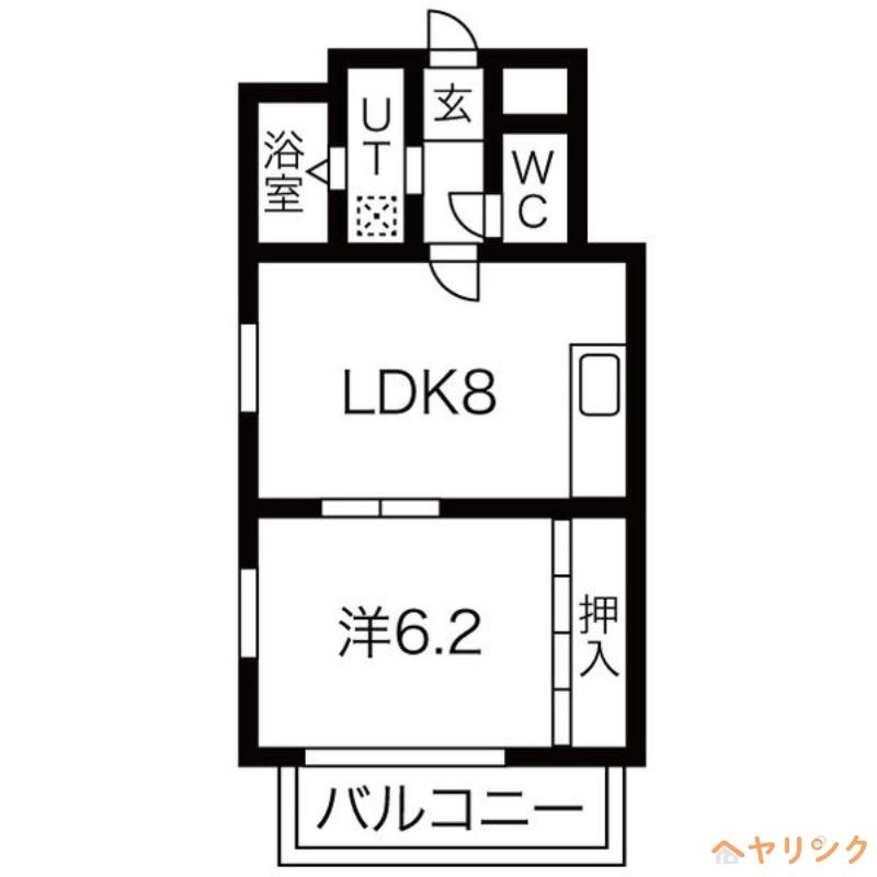 エムワン一社(1LDK/5階)の間取り写真