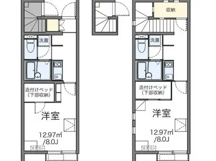 レオネクストレプロットIII(1K/1階)の間取り写真