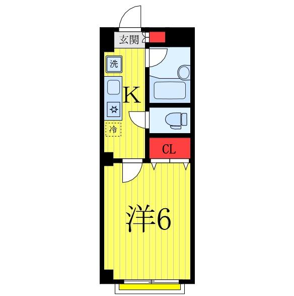 PALAZZO N(1K/1階)の間取り写真
