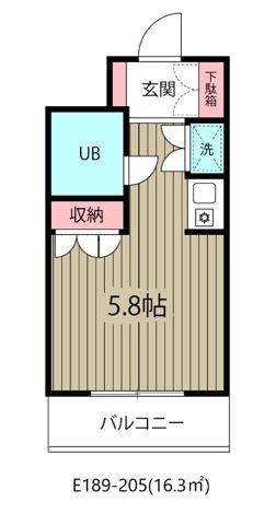サンマリノ アネックス(ワンルーム/2階)の間取り写真