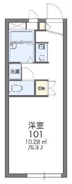 レオパレスグランドゥールA(1K/1階)の間取り写真