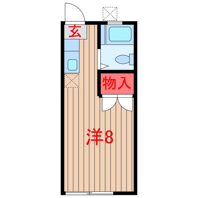 白樺荘(ワンルーム/1階)の間取り写真