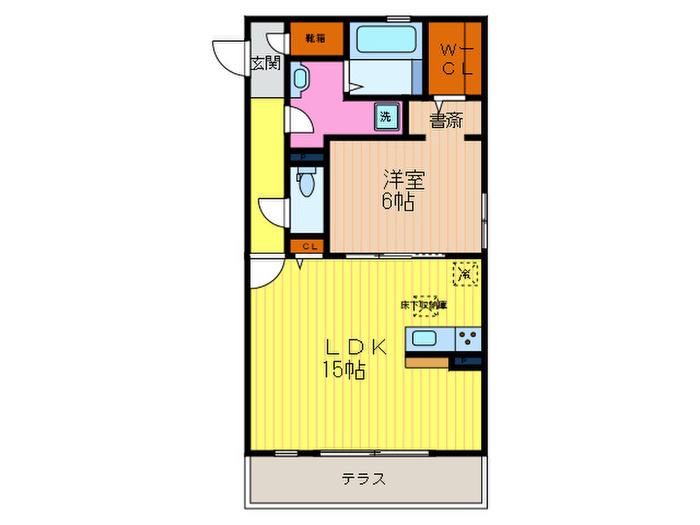  ルシア(1LDK/1階)の間取り写真
