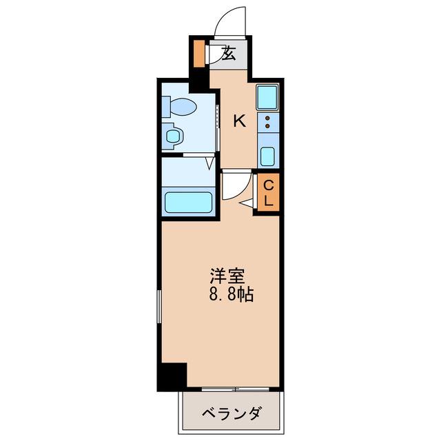 エステムプラザ名古屋・栄プレミアム(1K/11階)の間取り写真