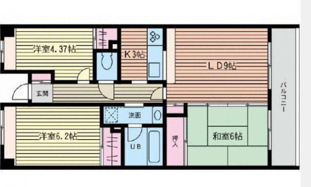 カ・アンジェリ(3LDK/3階)の間取り写真
