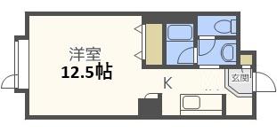 藤井ビルひばりが丘(1K/3階)の間取り写真