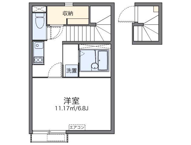 レオネクスト池上(1K/2階)の間取り写真