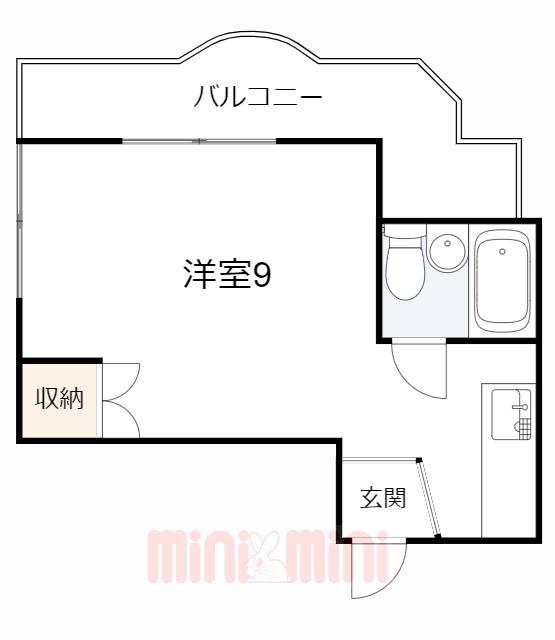 テラス・ローズマリー(ワンルーム/3階)の間取り写真