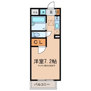 パルコートN(ワンルーム/1階)の間取り写真