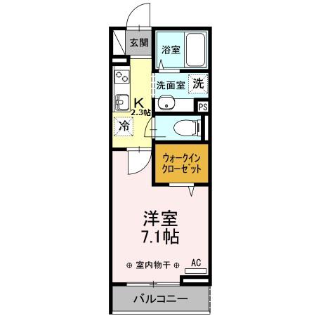 コーポ盛/コーポ和コーポ盛(1K/3階)の間取り写真