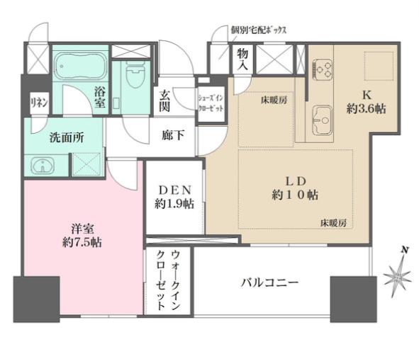 ザ・パークハウス大阪梅田タワー(1LDK/7階)の間取り写真