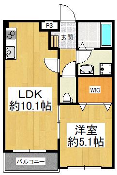 PLAZA(1LDK/1階)の間取り写真