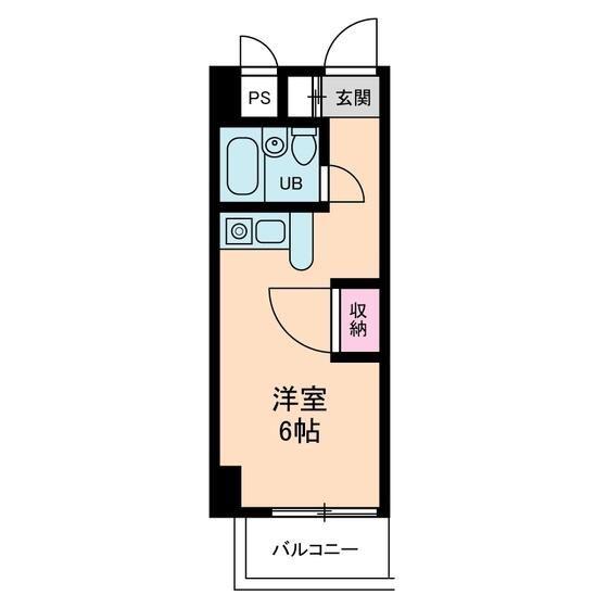 インディビレッジ(ワンルーム/8階)の間取り写真