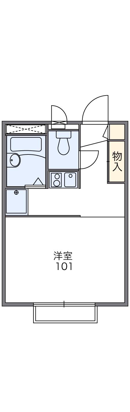 レオパレスWITH(1K/2階)の間取り写真