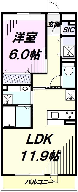 SPIRALTOWN(1LDK/1階)の間取り写真