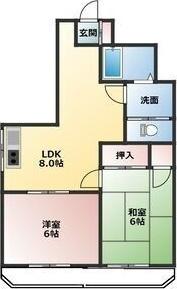 メゾン サファイア(2LDK/2階)の間取り写真