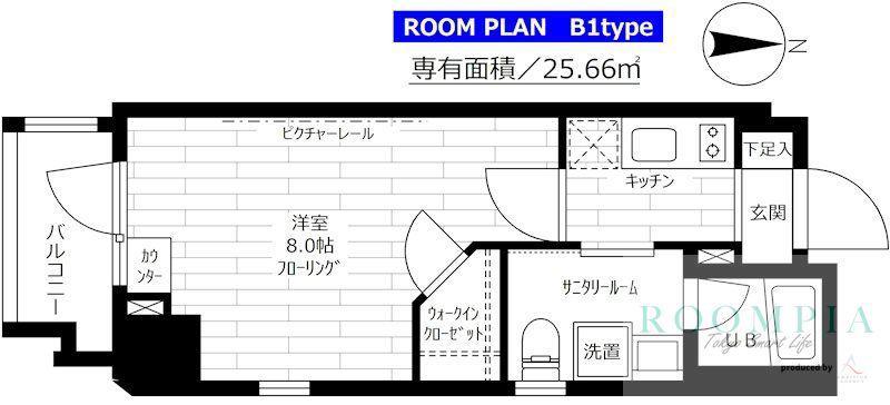 ステージファースト新宿原町(1K/9階)の間取り写真