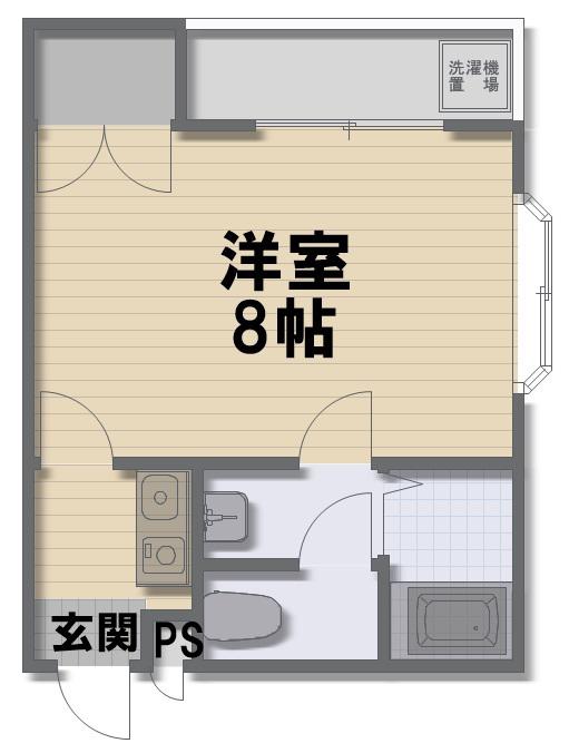 アーバンSライフ(1K/2階)の間取り写真