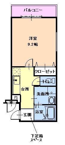 フジパレス御影ウエスト(1K/3階)の間取り写真