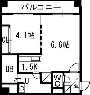 SーFORT北円山(1LDK/3階)の間取り写真