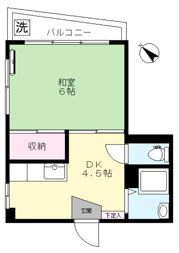 東都スカイマンション(1DK/7階)の間取り写真