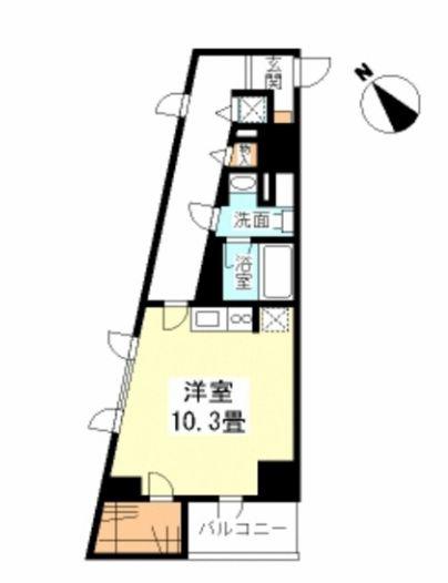 TKフラッツ渋谷(ワンルーム/8階)の間取り写真