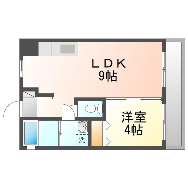 MAHALO(1LDK/2階)の間取り写真