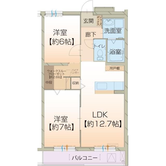 CUARTO GISHOU(2LDK/1階)の間取り写真