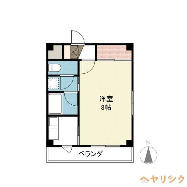 ステージア上社(1K/1階)の間取り写真