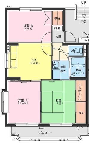 ジェネシス大島C(3DK/3階)の間取り写真