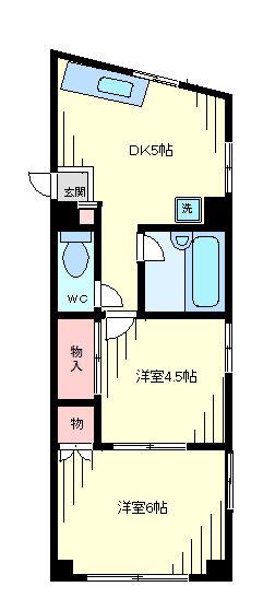 DONJON(2DK/3階)の間取り写真