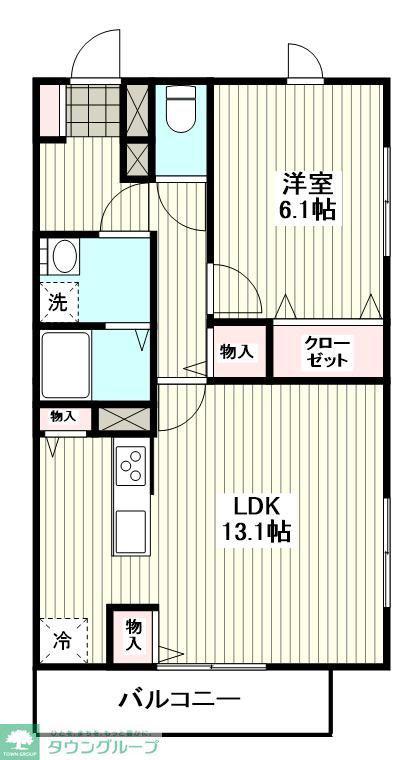 アルファコート日吉(1LDK/2階)の間取り写真