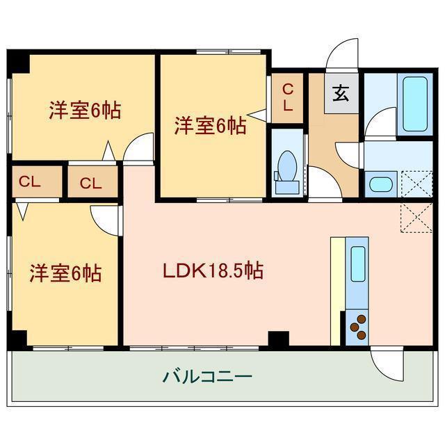 ラシュマンドエトワール(3LDK/4階)の間取り写真