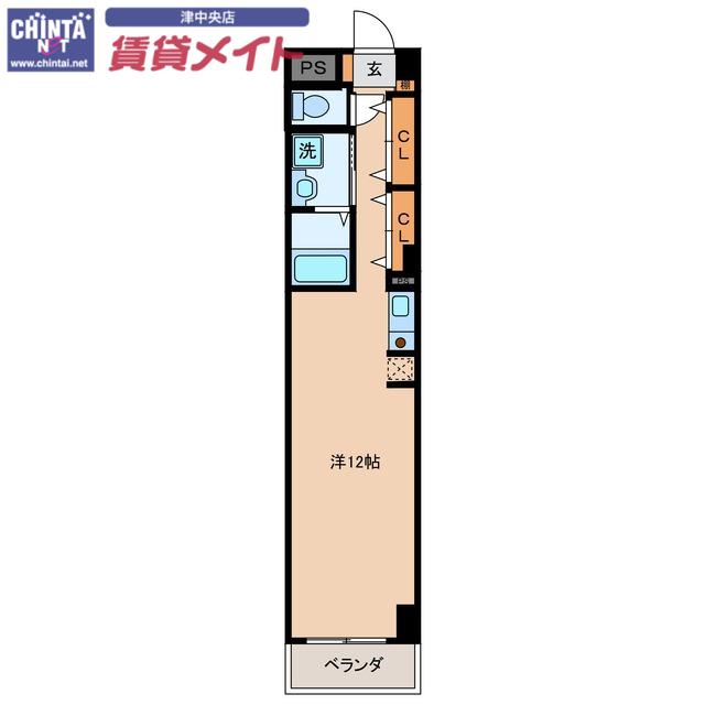 KTGレジデンス江戸橋(ワンルーム/3階)の間取り写真