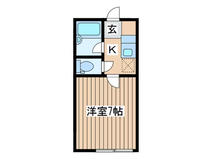 アメニティ国見(1K/1階)の間取り写真
