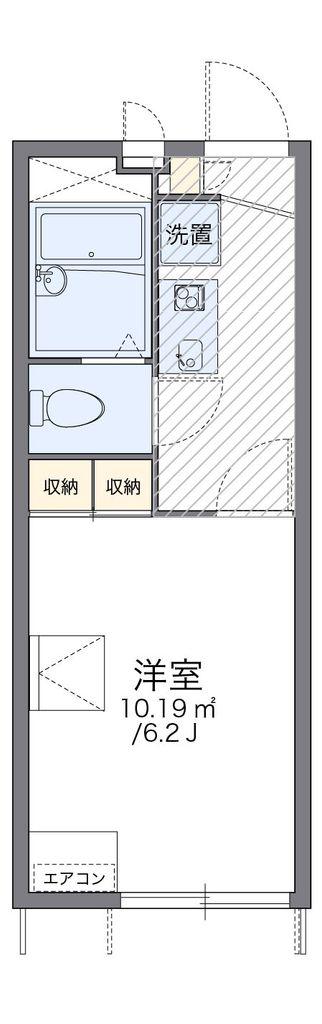 レオパレス城山II(1K/1階)の間取り写真
