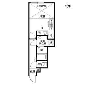 ウエストIN(ワンルーム/1階)の間取り写真